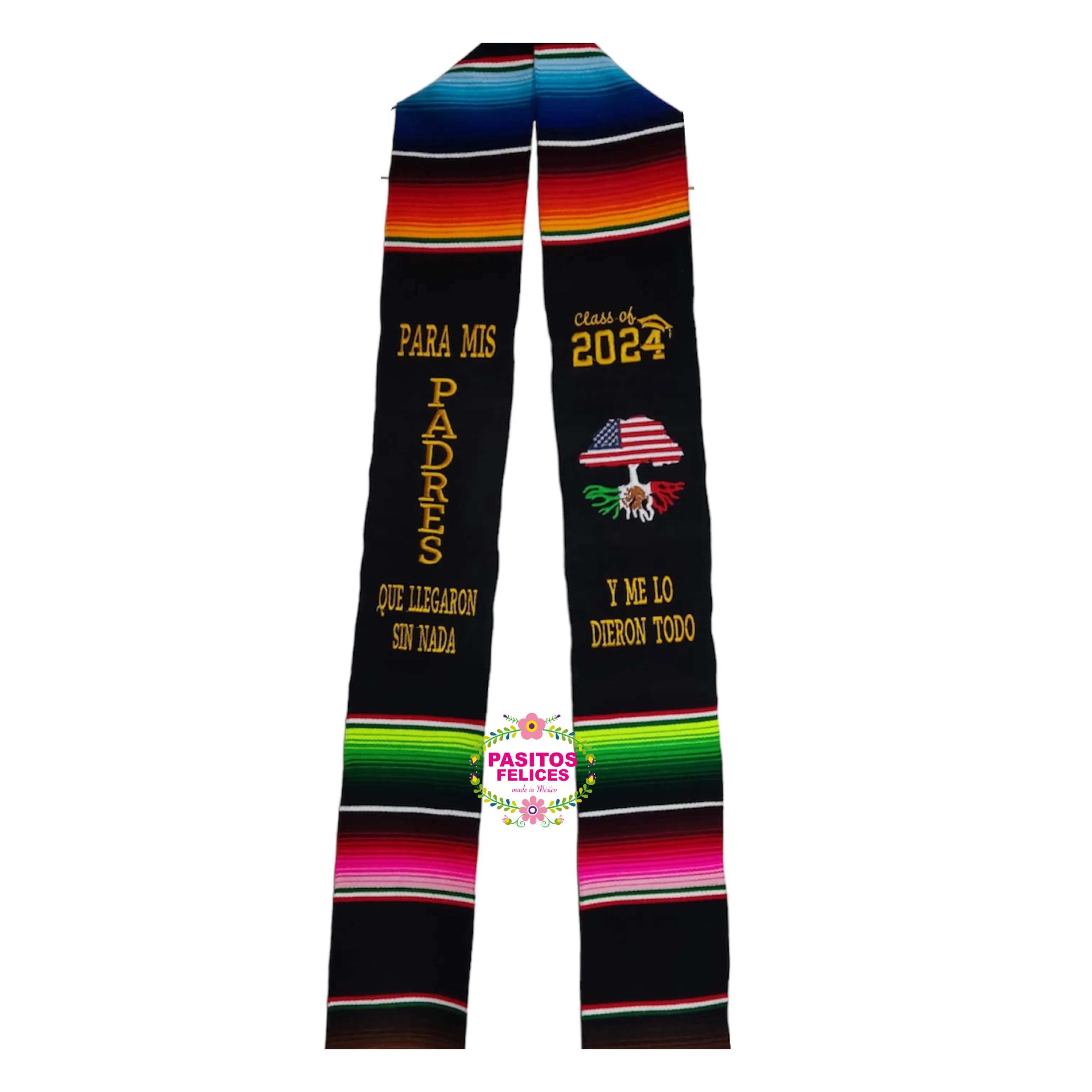 2025* Llegaron sin nada - Black graduation stole IN STOCK