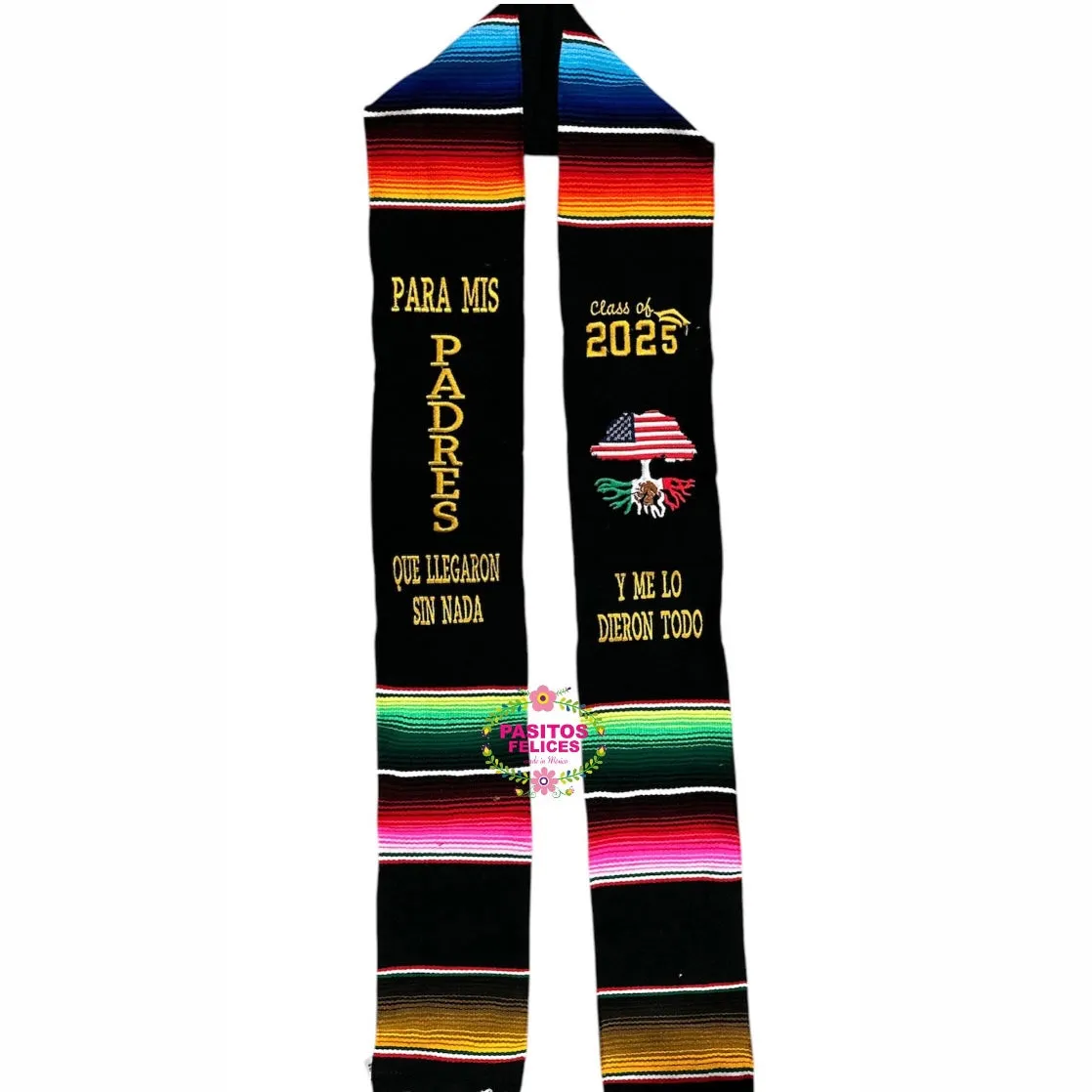 2025* Llegaron sin nada - Black graduation stole IN STOCK