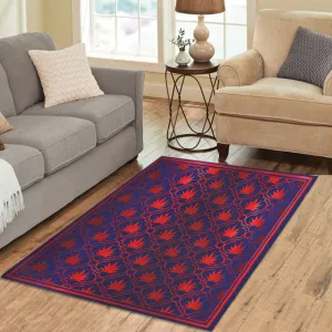 ADINKRA RED LEAF Area Rug 5'3''x4'