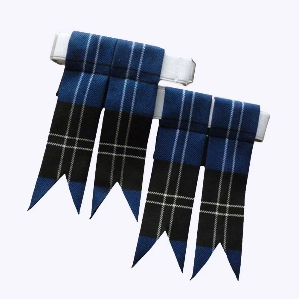 American Kilt Crafts Ramsay Tartan Kilt Flashes - Authentic Scottish Accessory