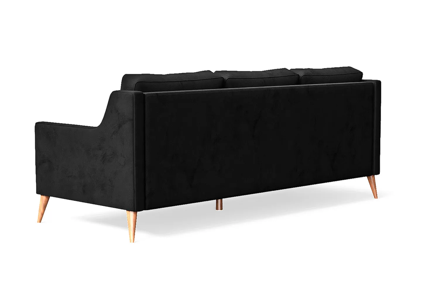 Aquila 3 Seater Sofa Black Velvet