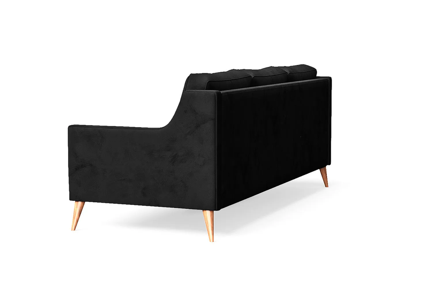 Aquila 3 Seater Sofa Black Velvet