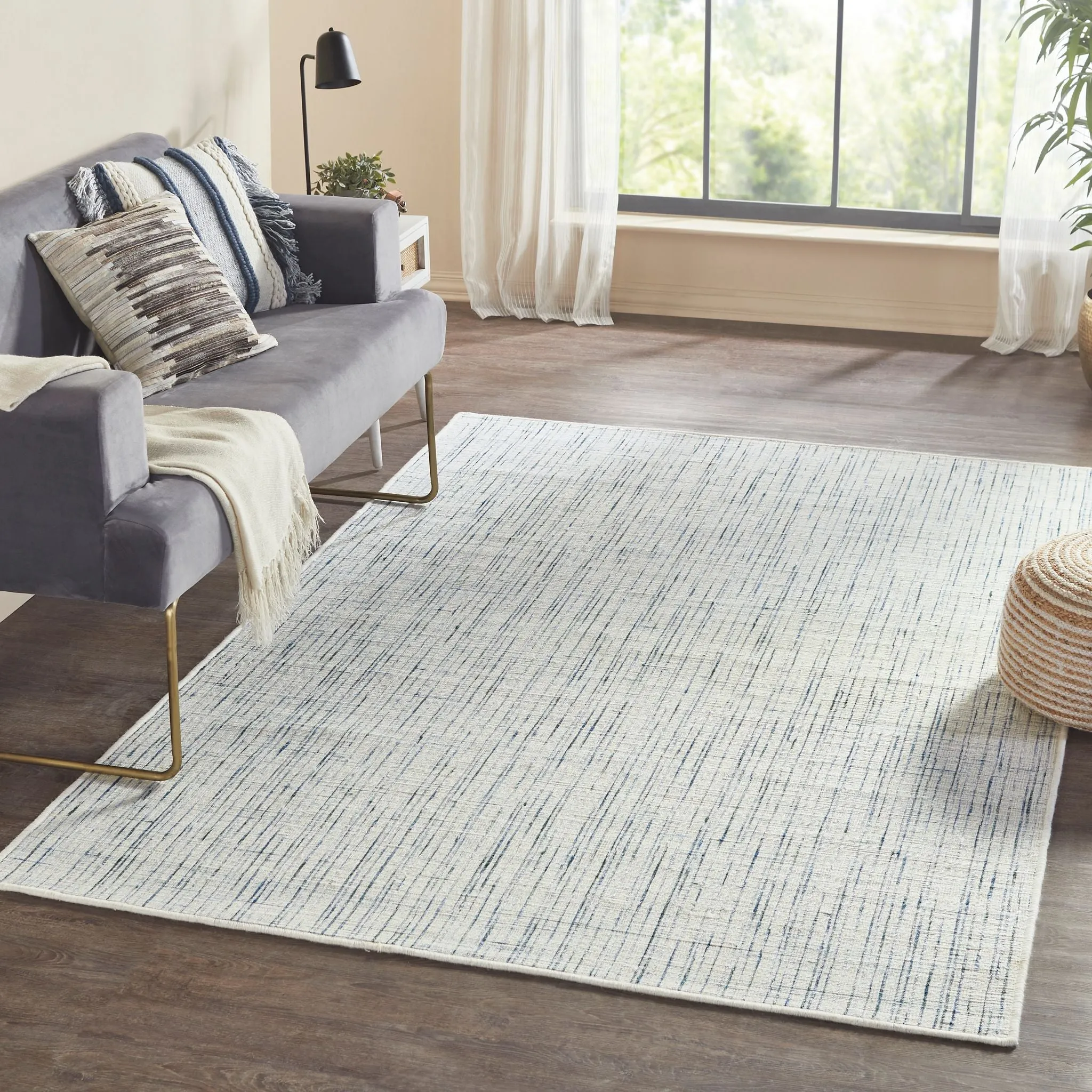 Aries Flatweave Carpet, Azure