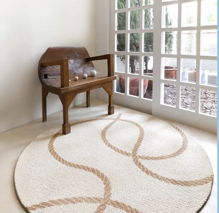 Baseball Shaped Wool Rug