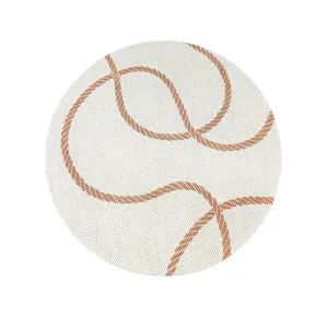 Baseball Shaped Wool Rug