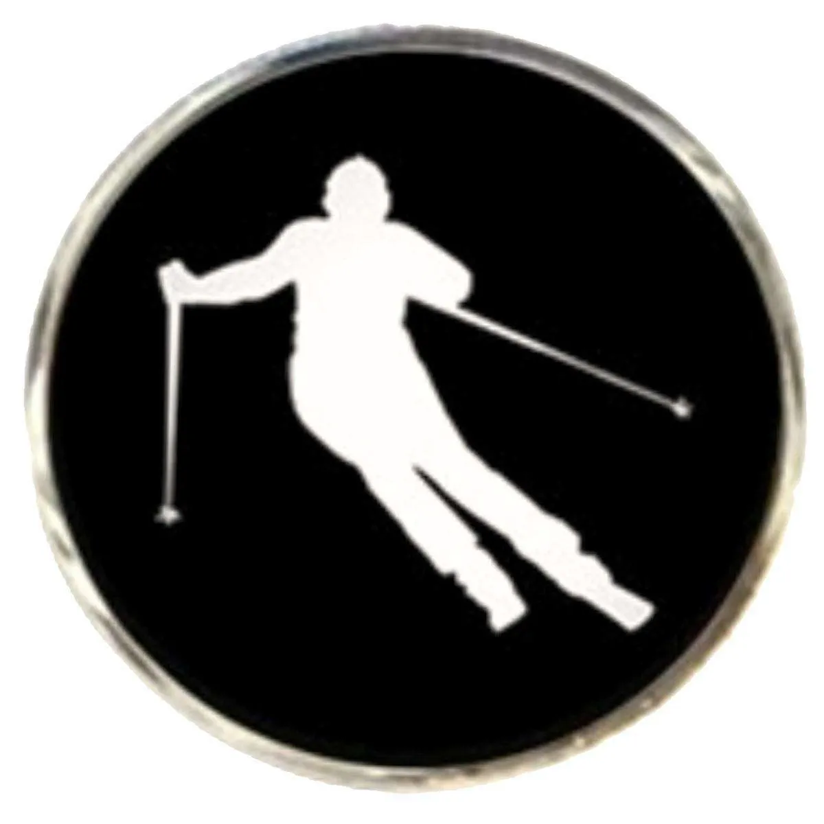 Bassin and Brown Skier Cufflinks - Black/White