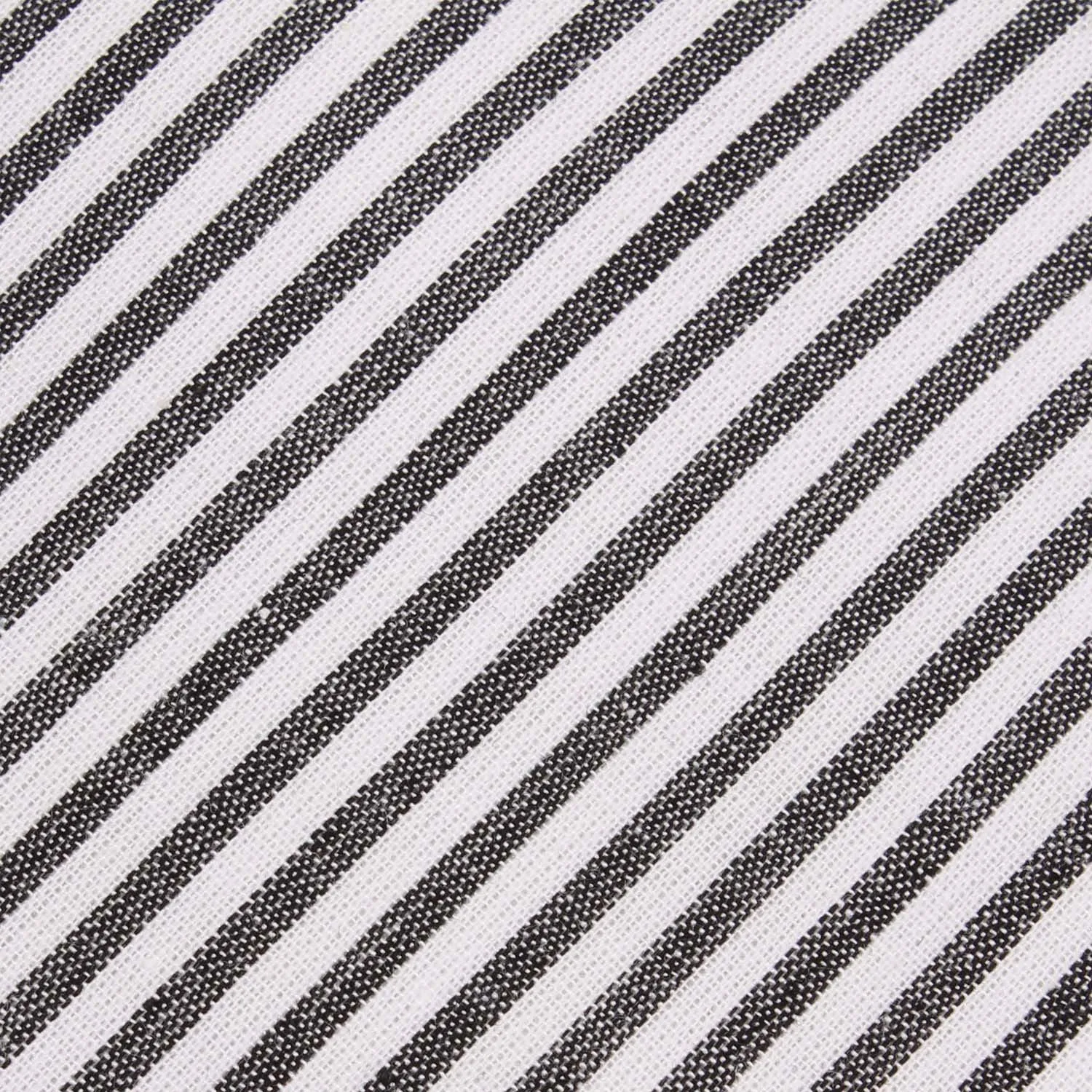 Black and White Chalk Stripes Cotton Pocket Square