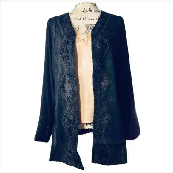 Black Embroidered Blazer