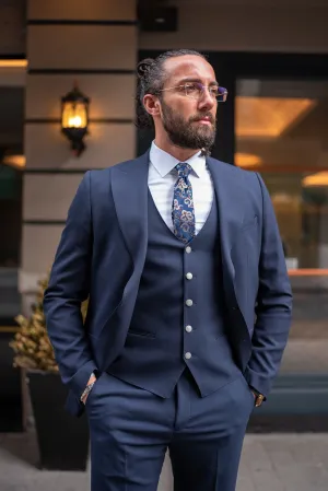 Bojoni Doral Slim Fit Classic Navy Blue Suit