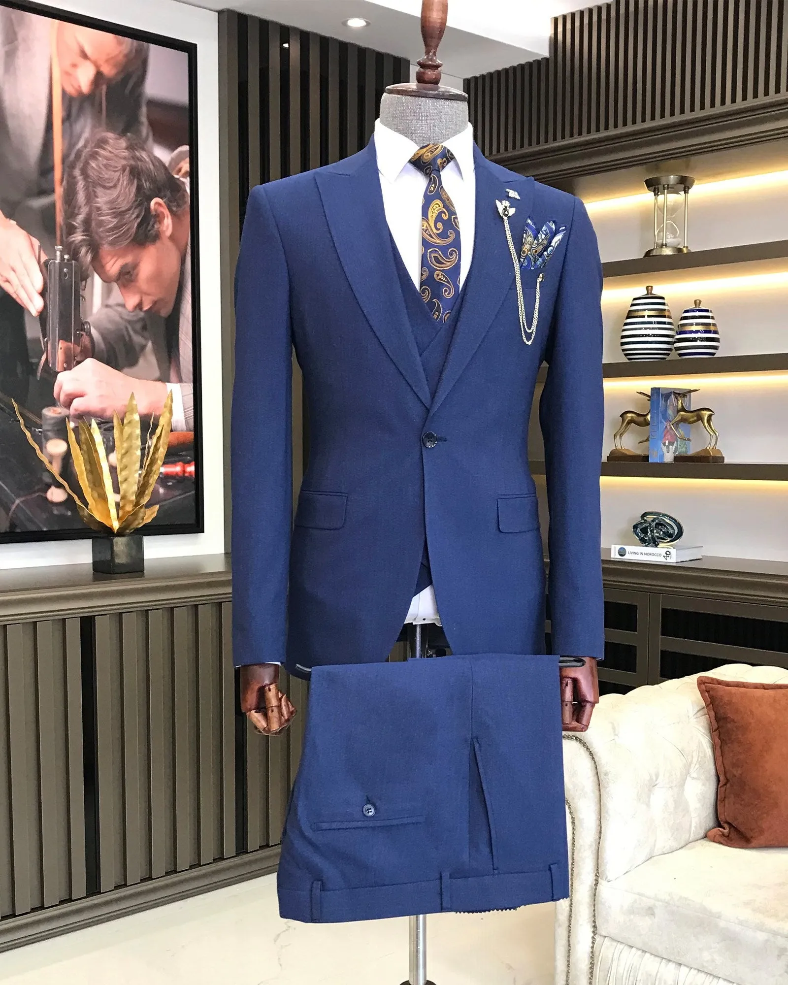 Bojoni Montreal Slim Fit Blue Suit