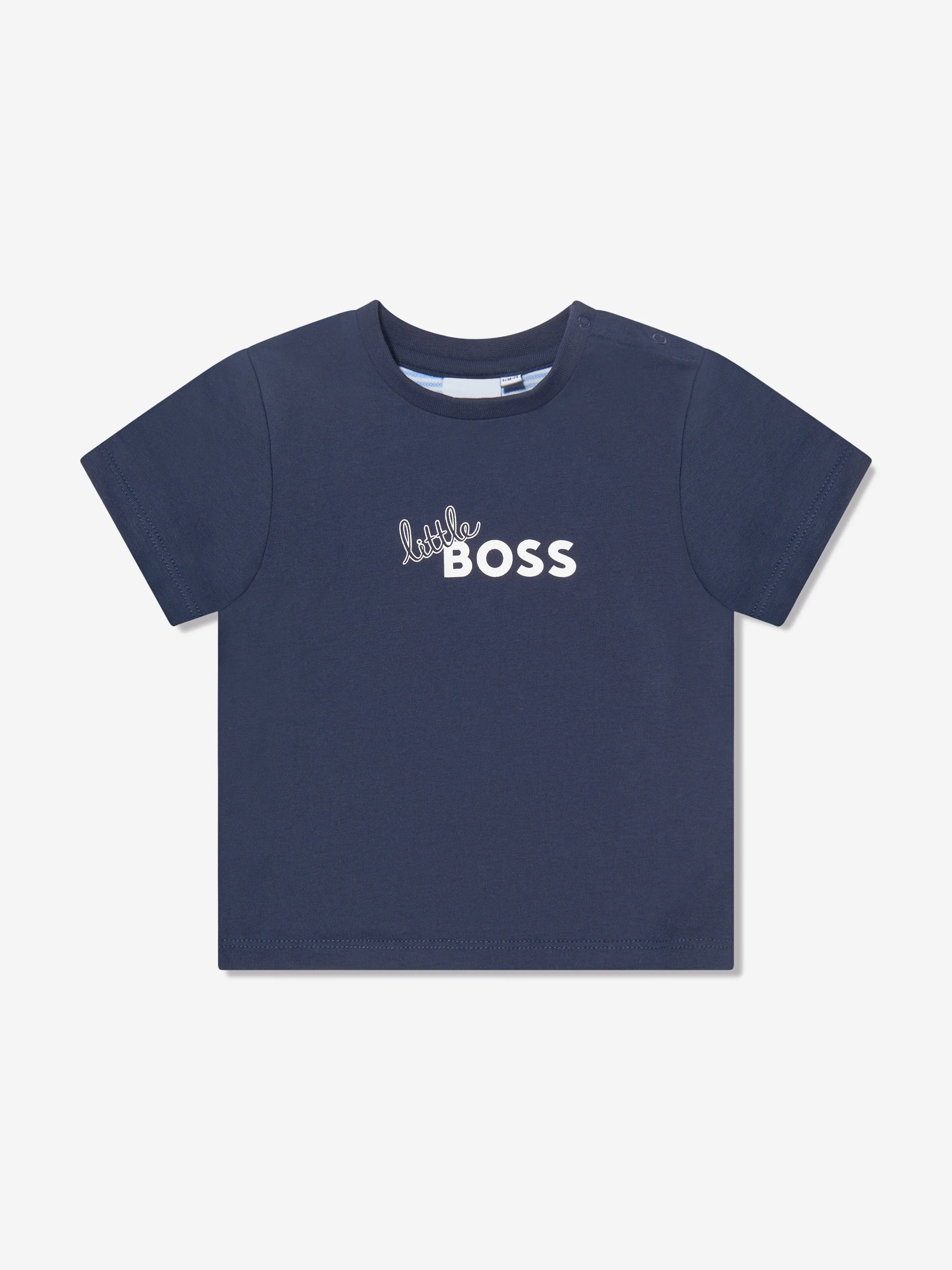 BOSS Baby Boys Organic Cotton T-Shirt And Shorts Set in Navy