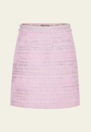 Braided-trim Lurex Skirt