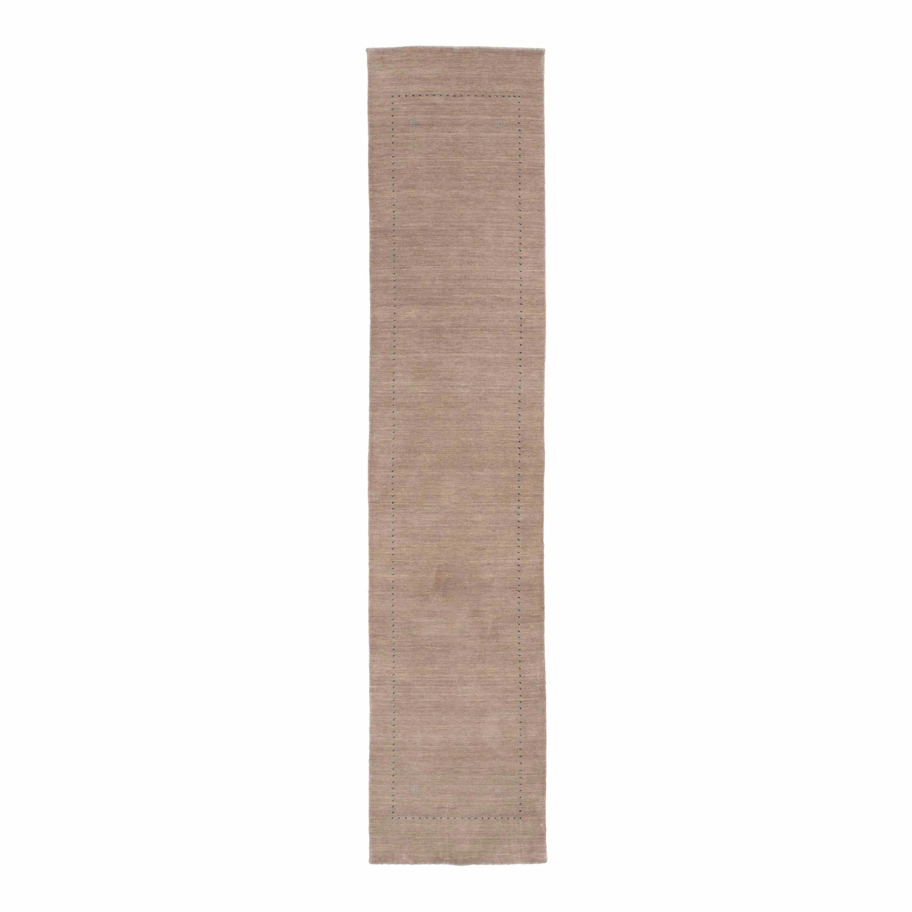 Brown Solid Indo Gabbeh Runner - 2'7" x 12'