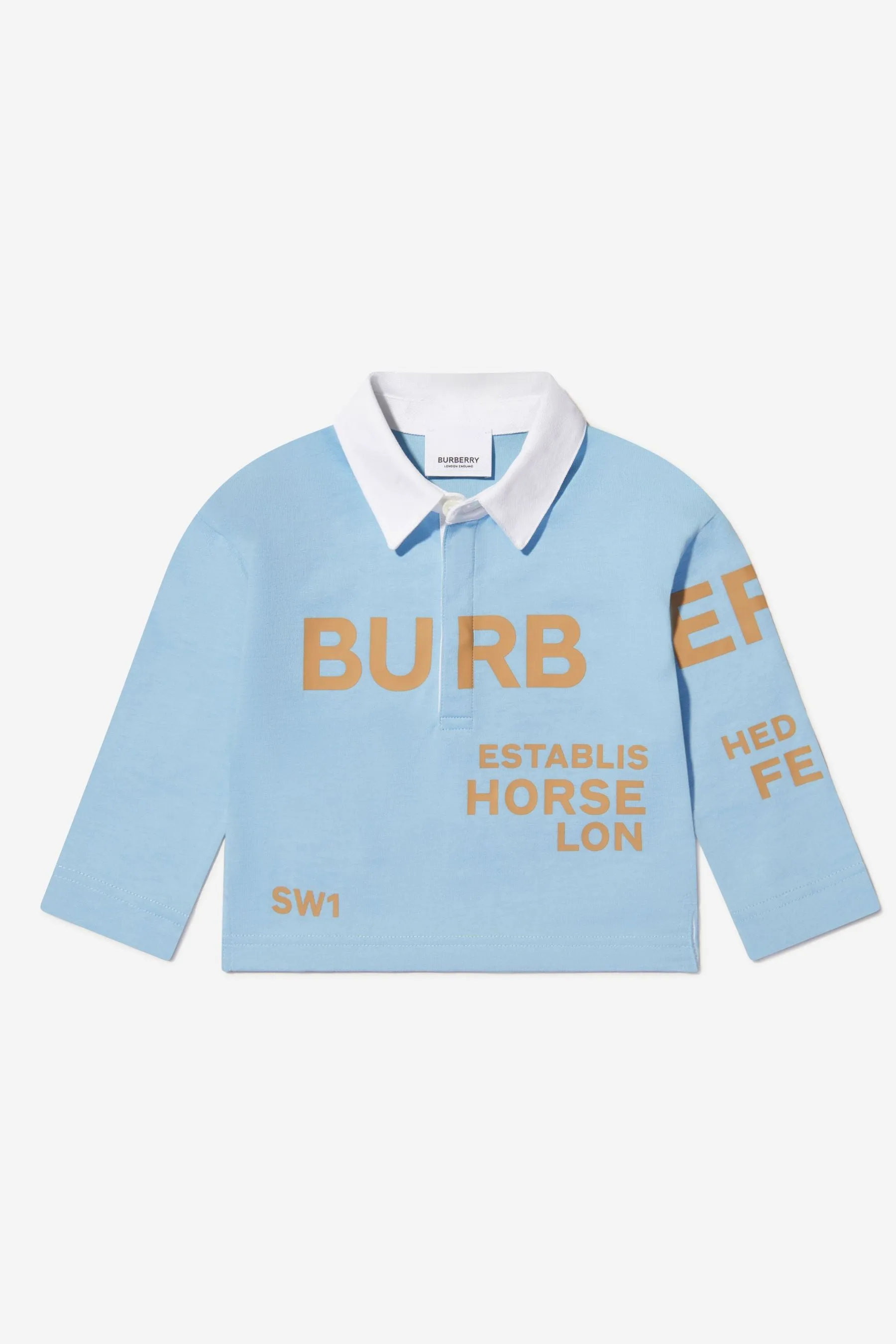 Burberry Baby Boys Cotton Logo Print Polo Shirt