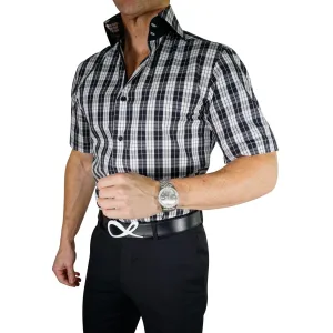 Charcoal Plaid Short Sleeve Shirt