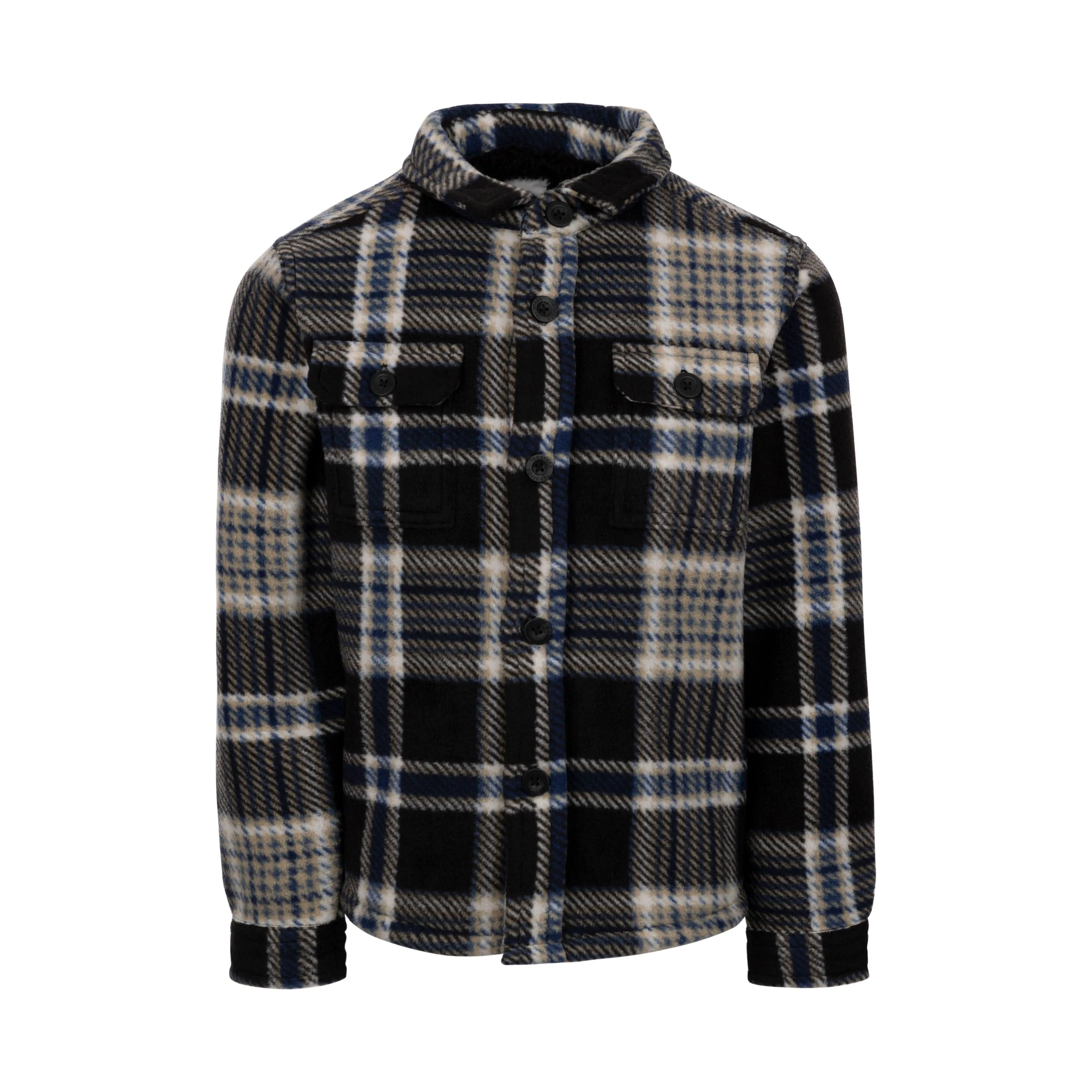 Checkley Men's Check Microfleece Shirt with Sherpa Lining