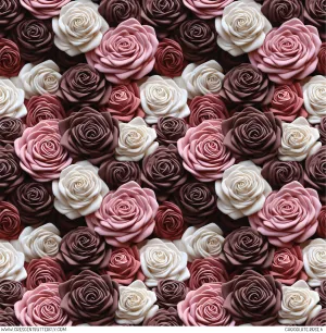 Chocolate Rose 6 Pattern Vinyl Sheet/Wrap