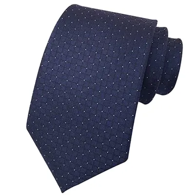 Classy Men Classic Blue Mini Check Silk Tie