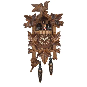 Cuckoo Clock - Quartz with 5 Leaves and Bird - Engstler