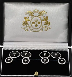 Deakin & Francis 18ct Diamond Cufflink Dress Set by Theo Fennell