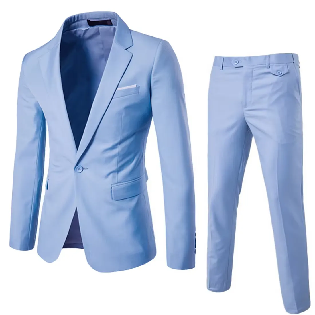 Designer Luxurious Blazers Elegant Business Pants Coats Jackets for Men's 2 Pcs Set