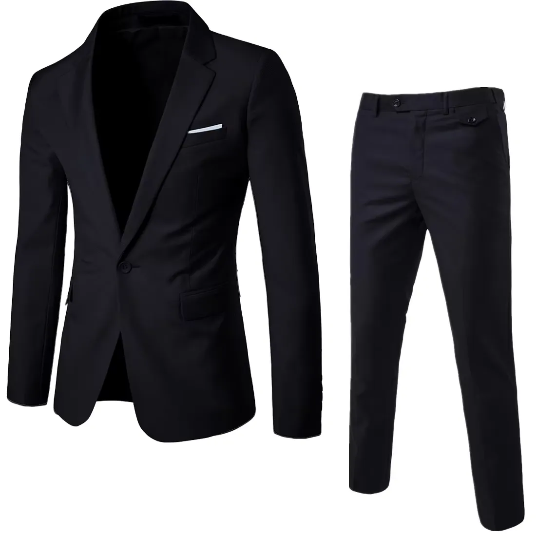 Designer Luxurious Blazers Elegant Business Pants Coats Jackets for Men's 2 Pcs Set