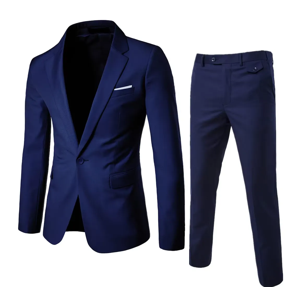 Designer Luxurious Blazers Elegant Business Pants Coats Jackets for Men's 2 Pcs Set