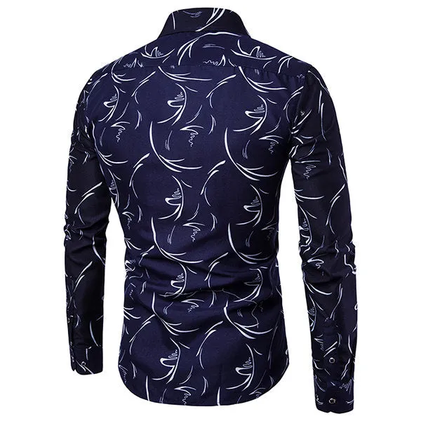 Designer Shirts for Men Stylish Chest Pocket Printing Button Up