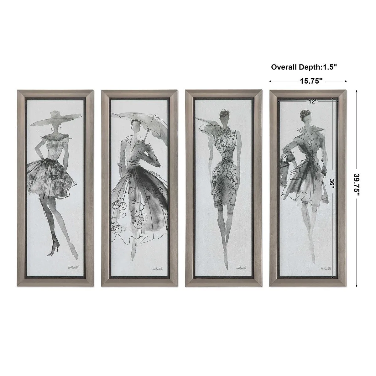 Fashion Sketchbook Art, Set of 4