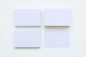 Free Empty Blank White Business Cards Photo Mockup