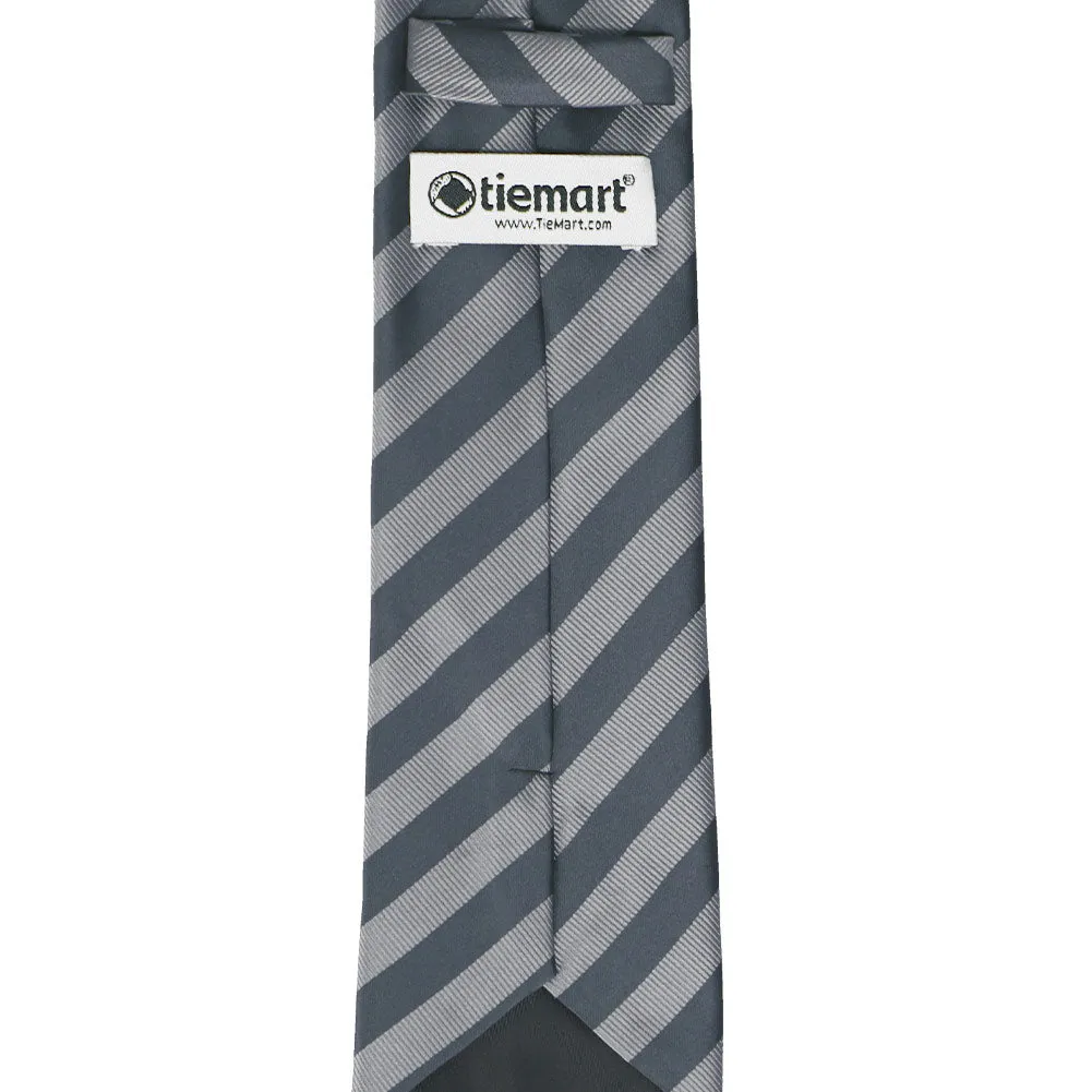 Gray Formal Striped Tie