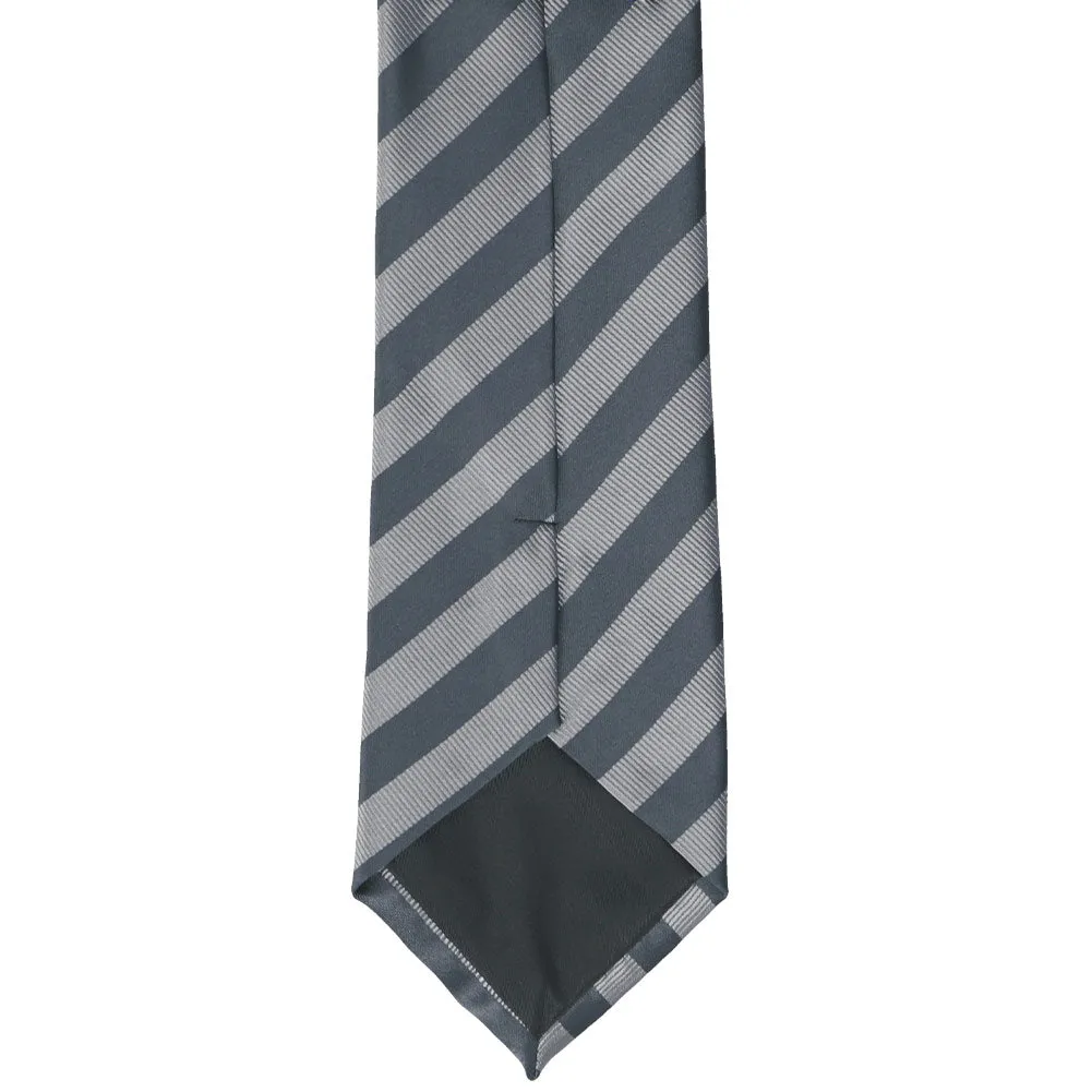 Gray Formal Striped Tie