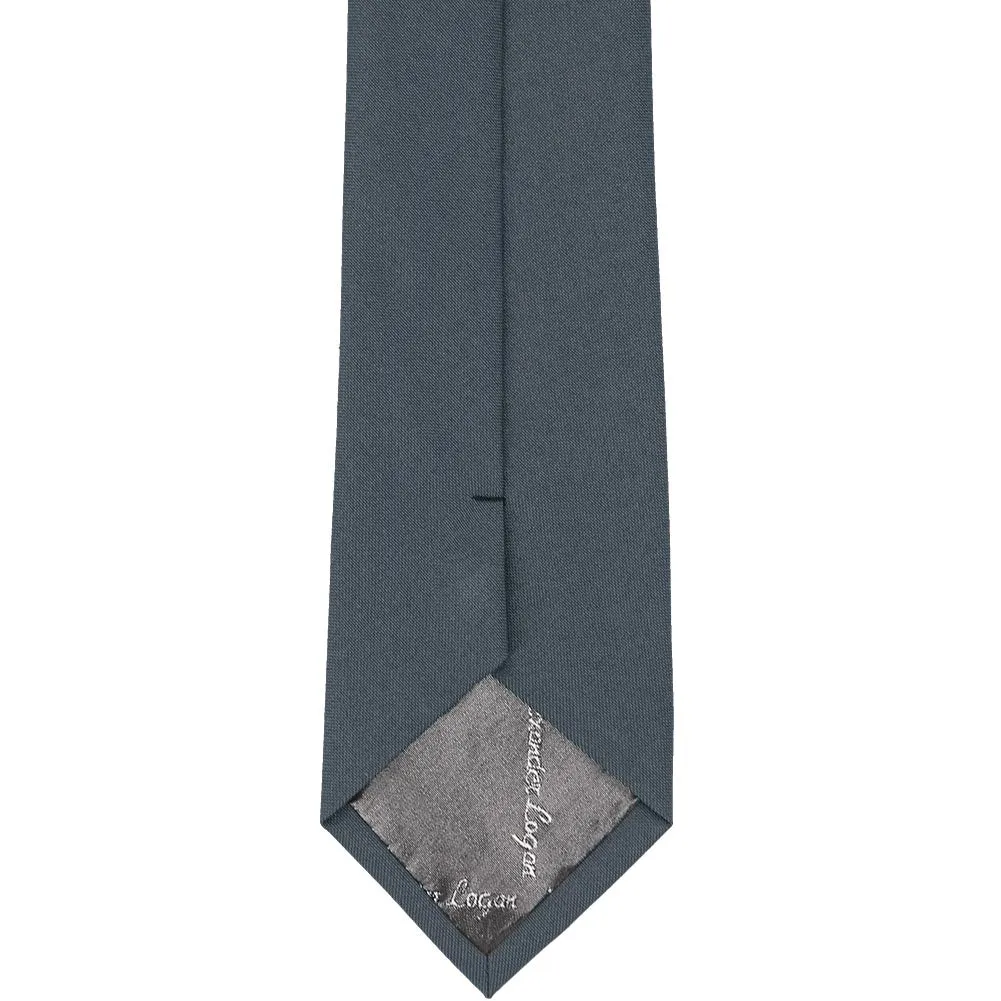 Gray Matte Finish Necktie, 3" Width