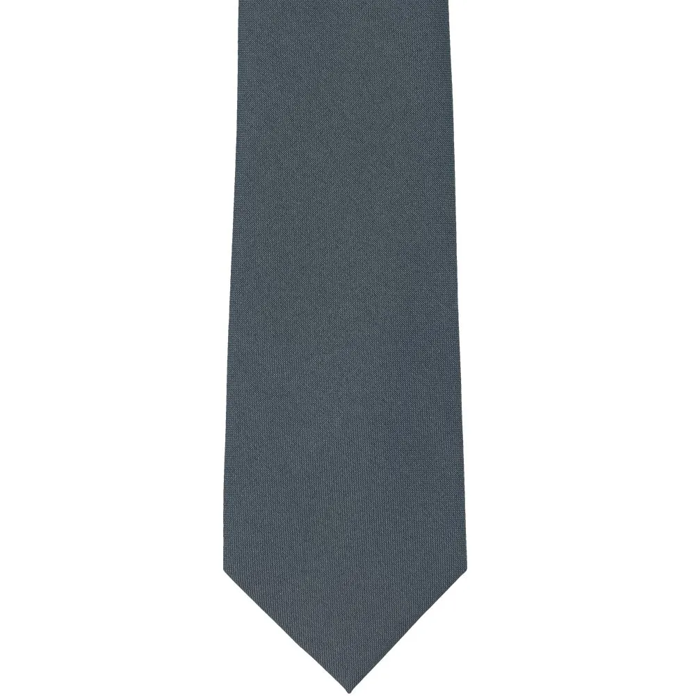 Gray Matte Finish Necktie, 3" Width