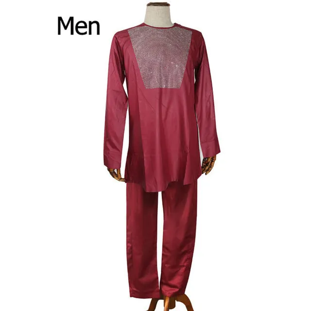 H&D African Couple Clothes Suits Long Dresses For Women Afri