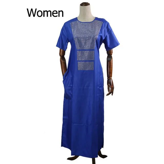 H&D African Couple Clothes Suits Long Dresses For Women Afri