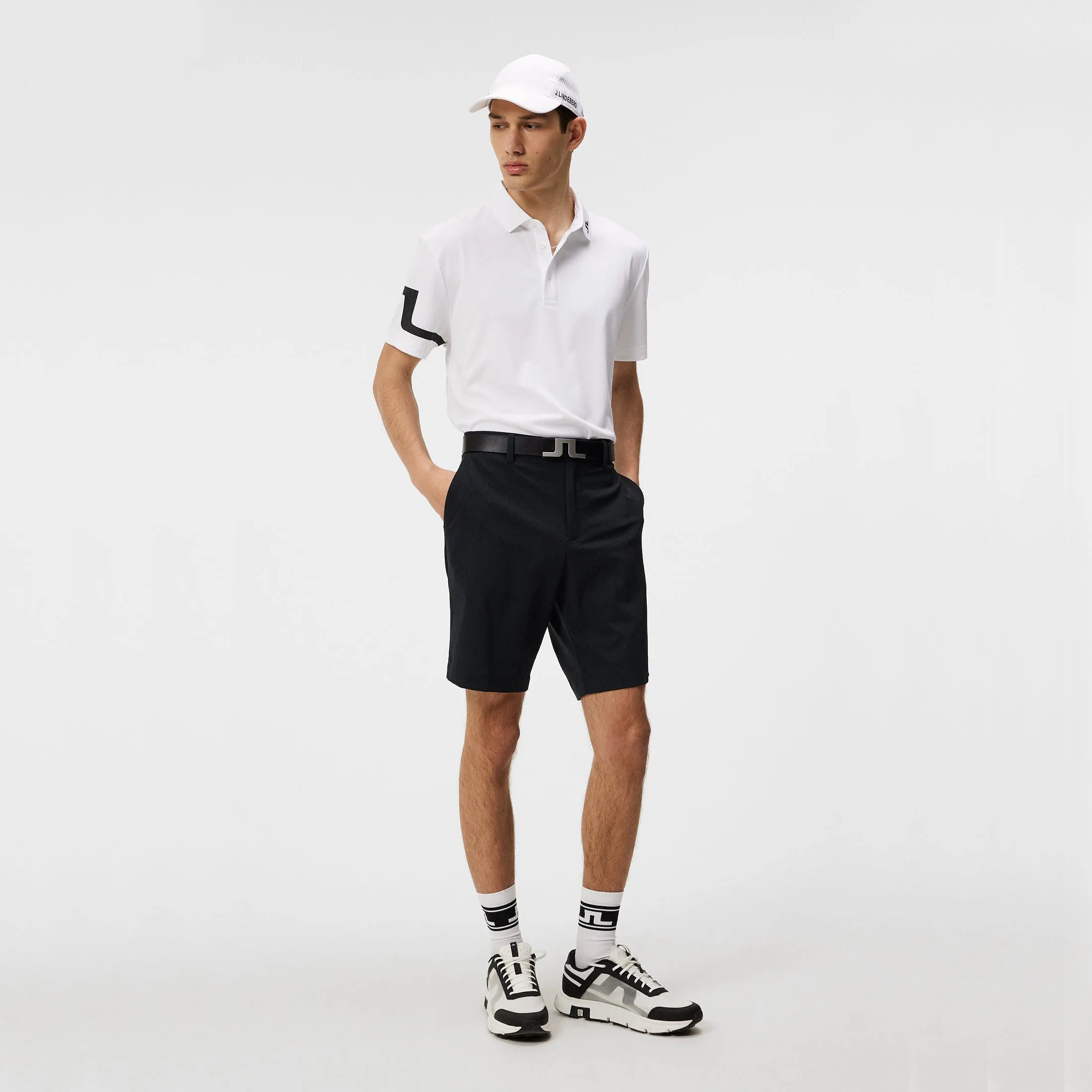 J.Lindeberg Heath Regular Fit Golf Shirt - White