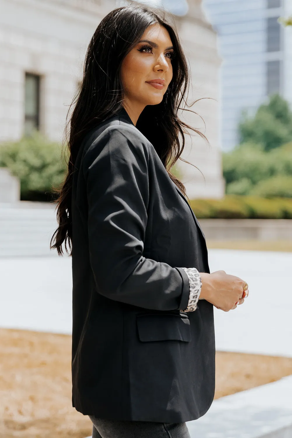 Leopard Lined Blazer