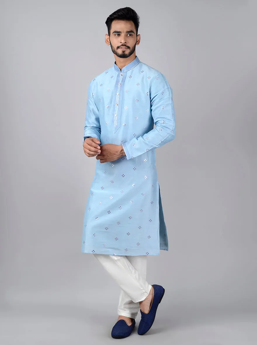 Light Blue Kurta Set | Siddhesh Chauhan