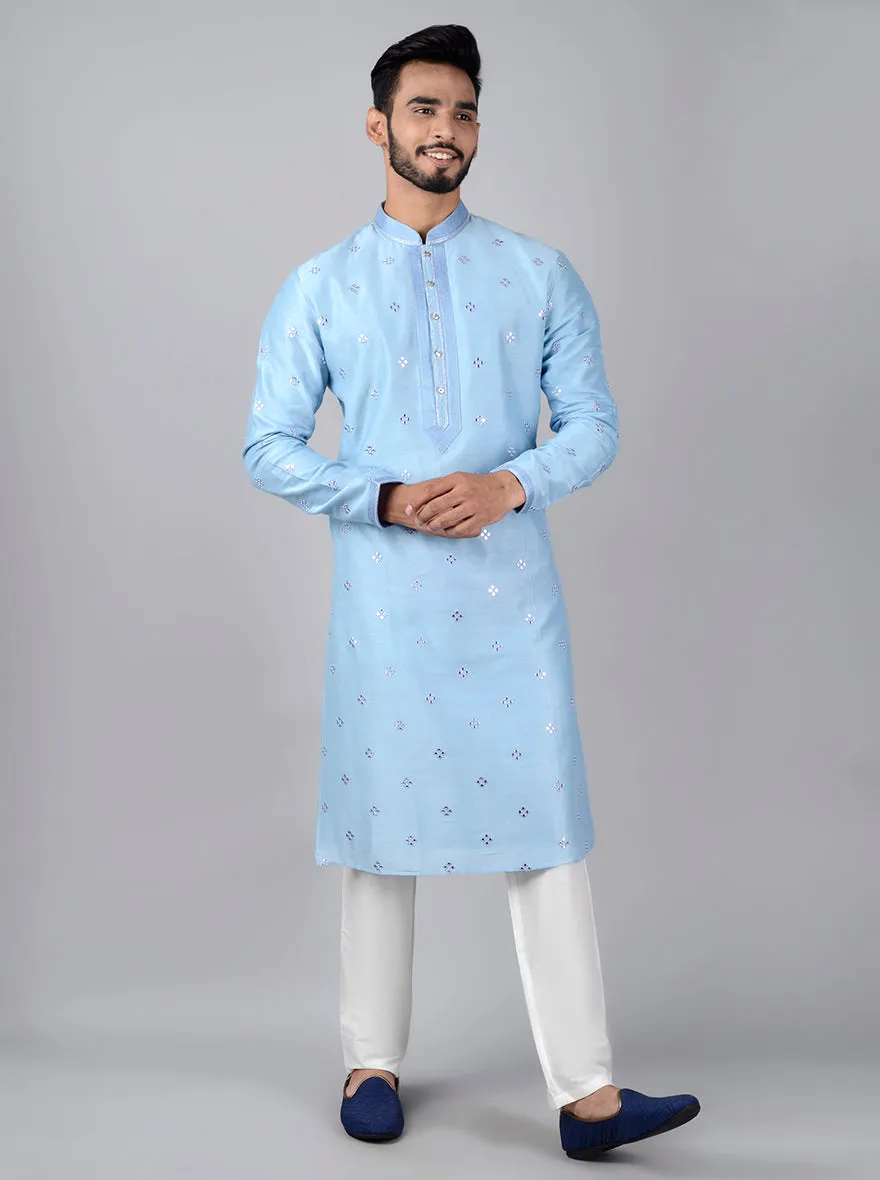 Light Blue Kurta Set | Siddhesh Chauhan