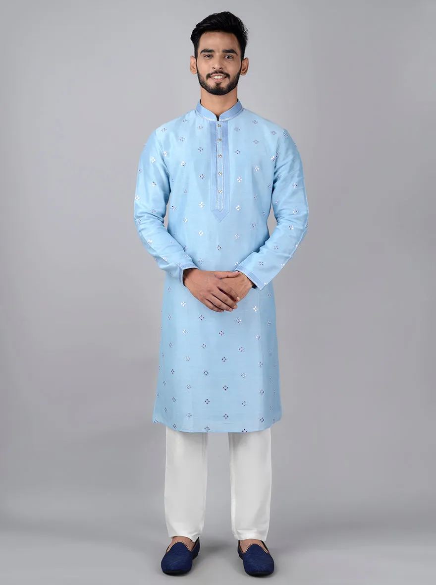 Light Blue Kurta Set | Siddhesh Chauhan