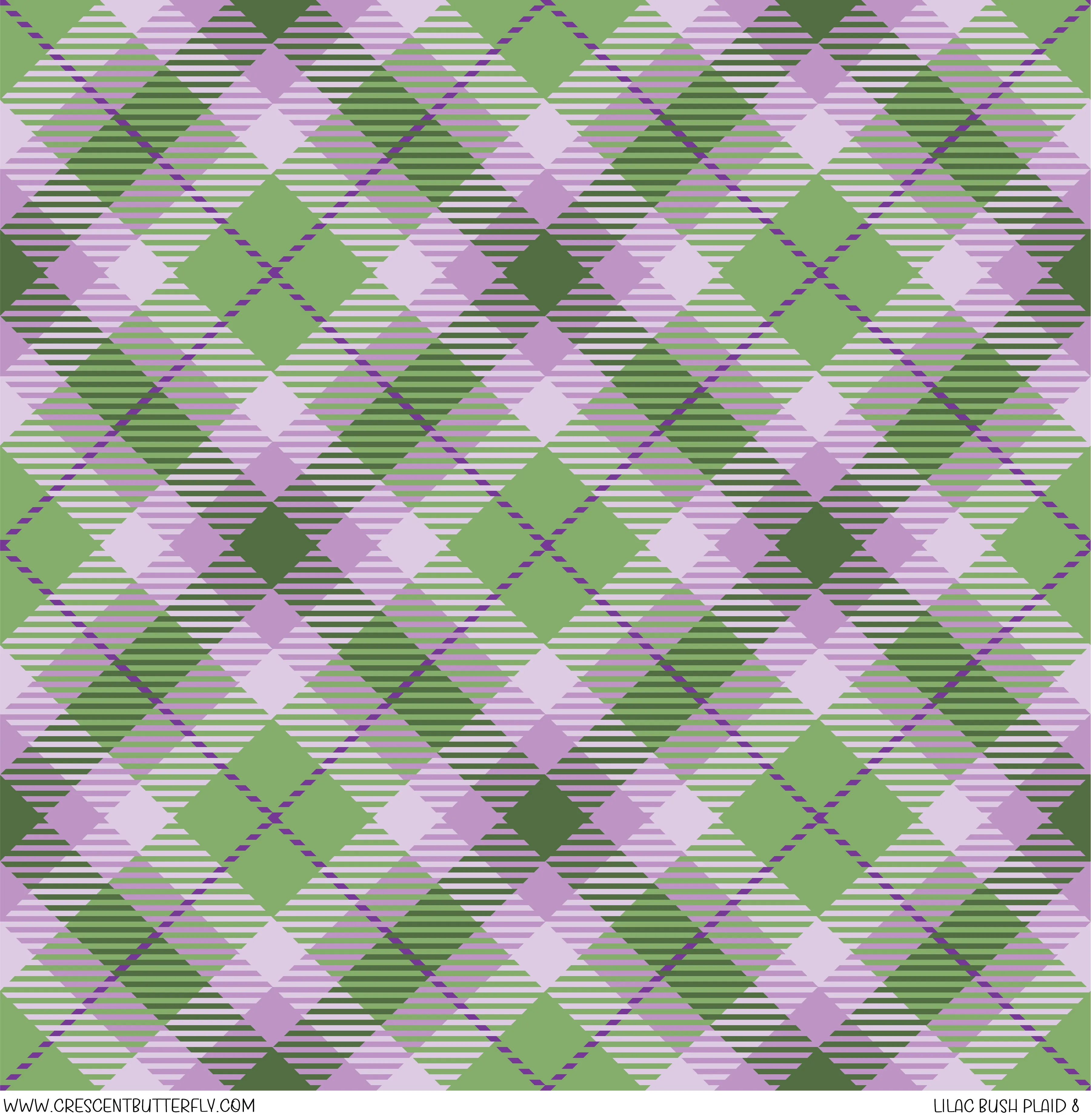 Lilac Bush Plaid 8 Printed Vinyl Sheet/Wrap