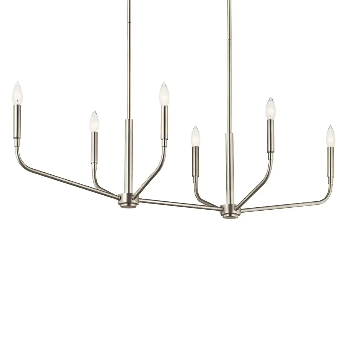 Madden 45" 6-Light Linear Chandelier, Brushed Nickel Finish