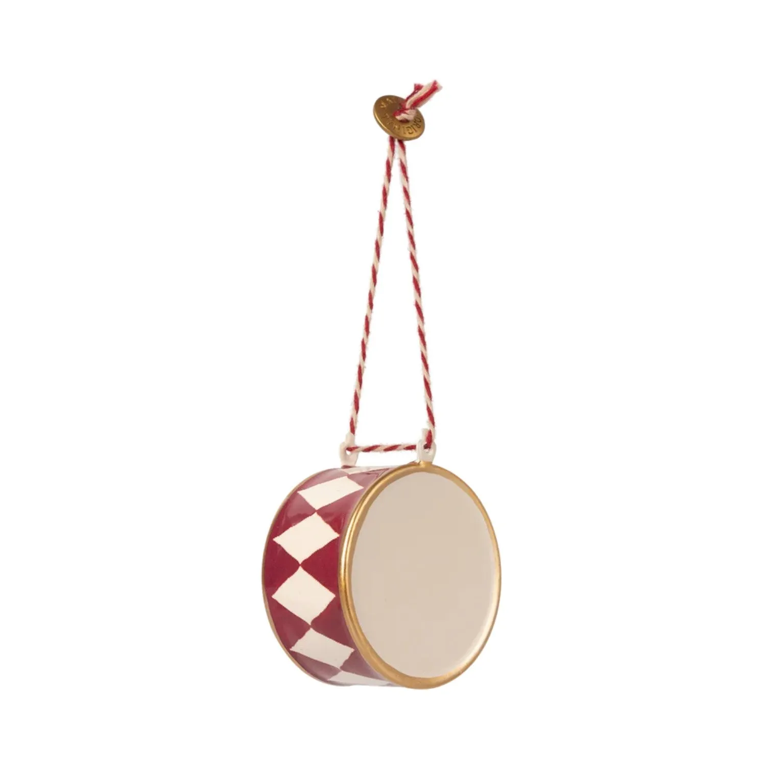 Maileg Metal ornament, Large drum - Red