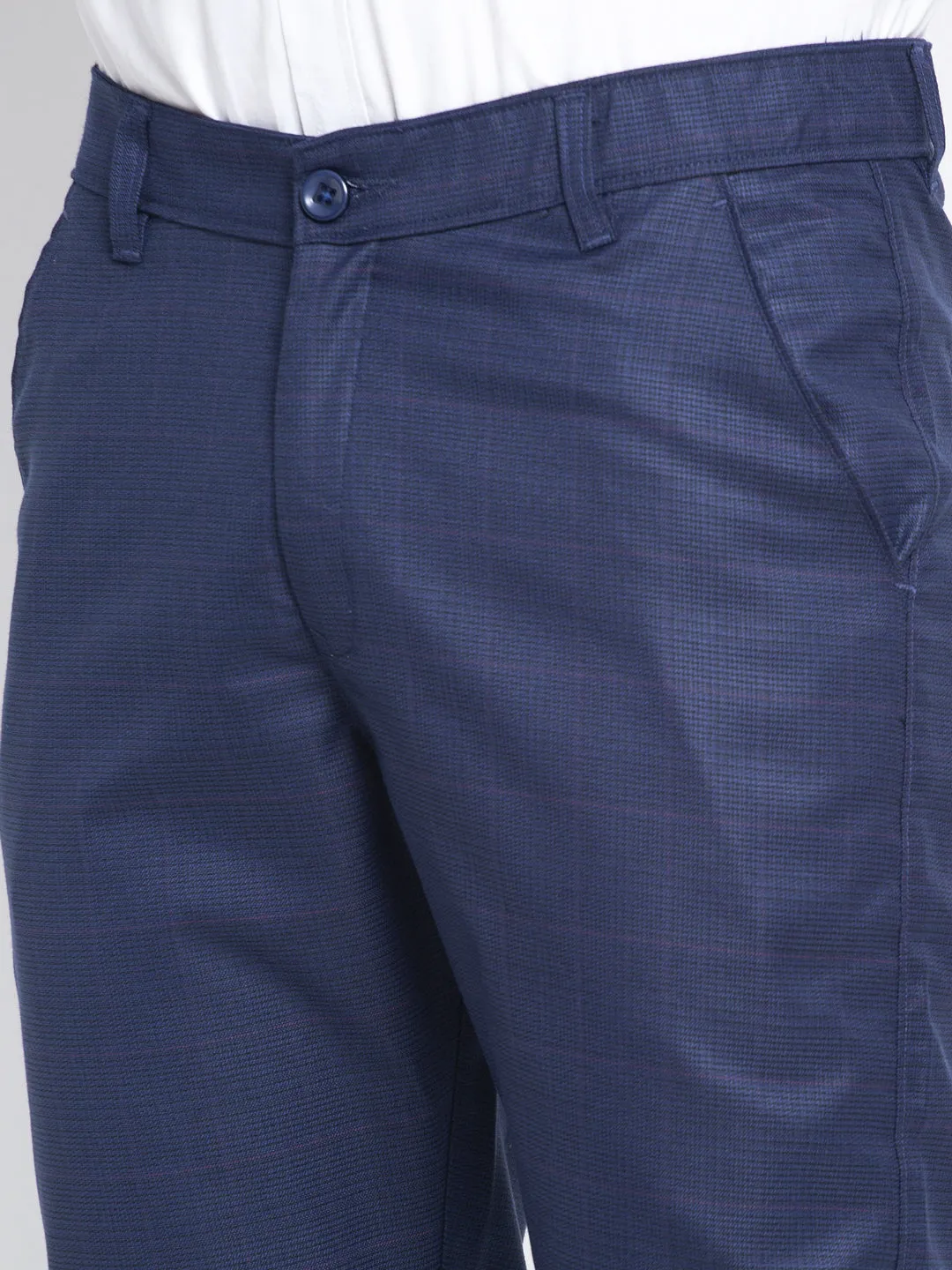 Men's Blue Formal Trousers ( FGP 262Blue ) - Jainish