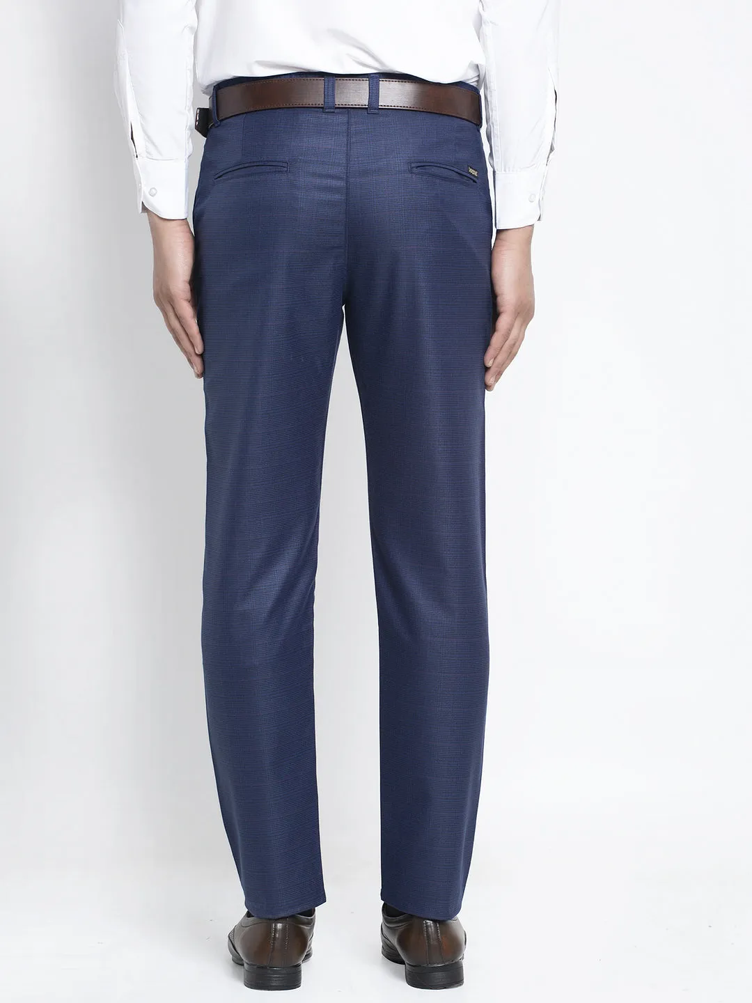 Men's Blue Formal Trousers ( FGP 262Blue ) - Jainish