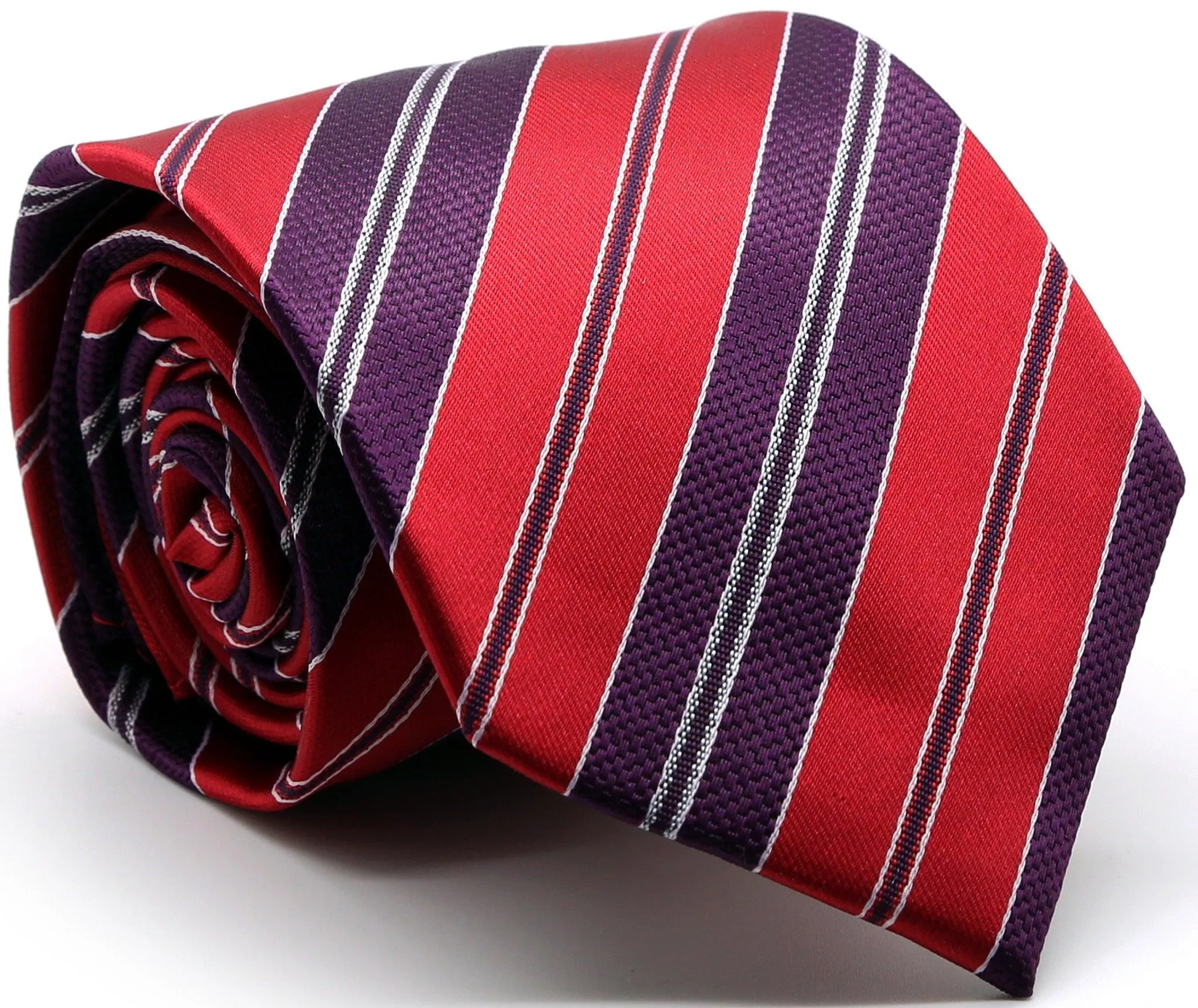 Mens Dads Classic Striped Pattern Business Casual Necktie & Hanky Set F