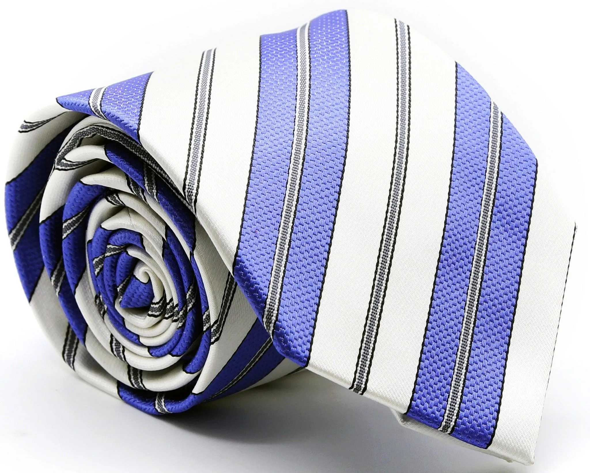 Mens Dads Classic Striped Pattern Business Casual Necktie & Hanky Set F