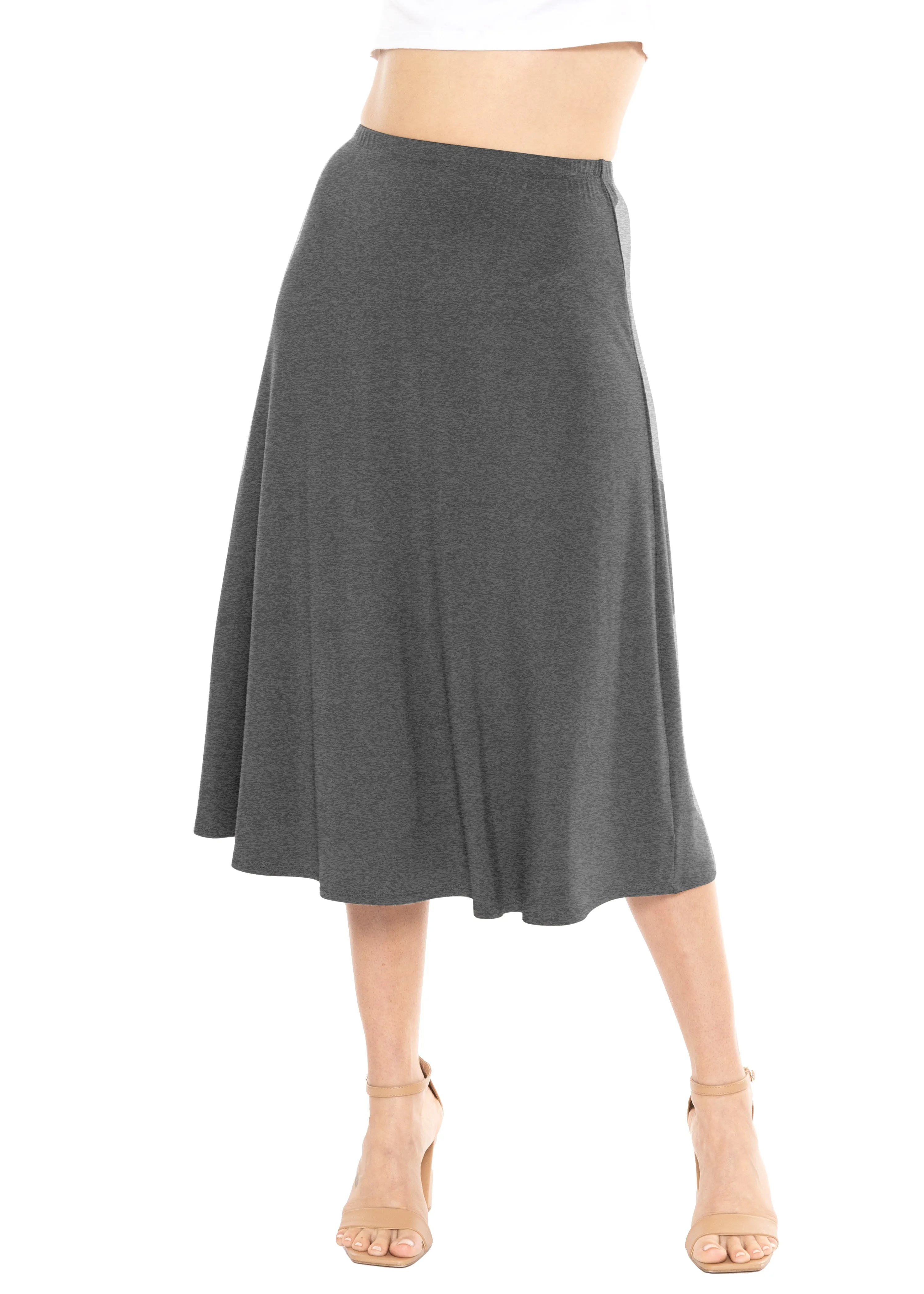 Midi A-Line Flowy Skirt | Comfortable Clothes for Women | S-5XL