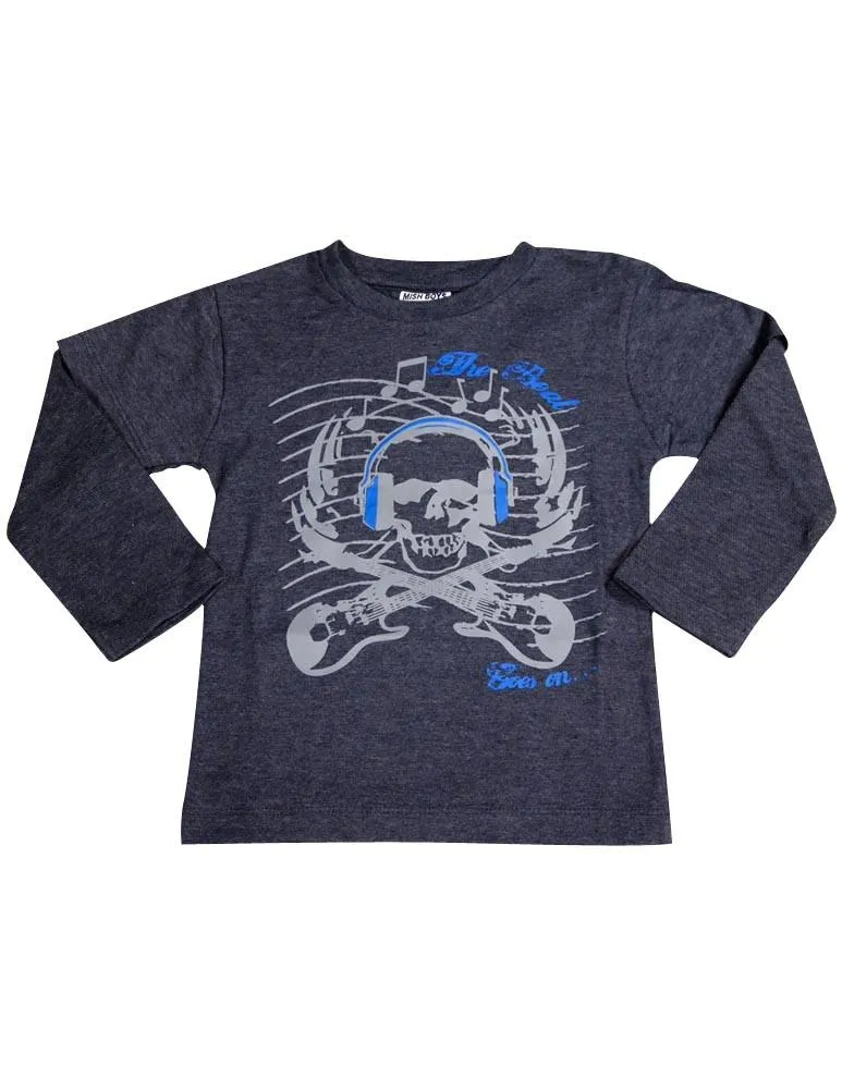 Mish Mish Baby Infant Boys Long Sleeve Graphic Tee Shirt Top Many Colors